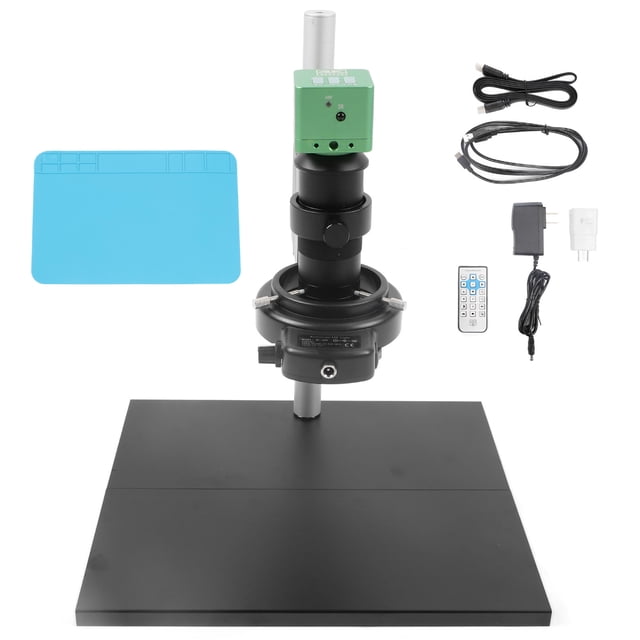 Cámara de microscopio USB 4K Nikou lente de montura C de 130X luz de 144 LED