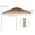 thumbnail image 3 of Outsunny Parasol de Patio Tiki en Chaume de 10 Pi, Parasol Extérieur UPF30+, 3 of 10