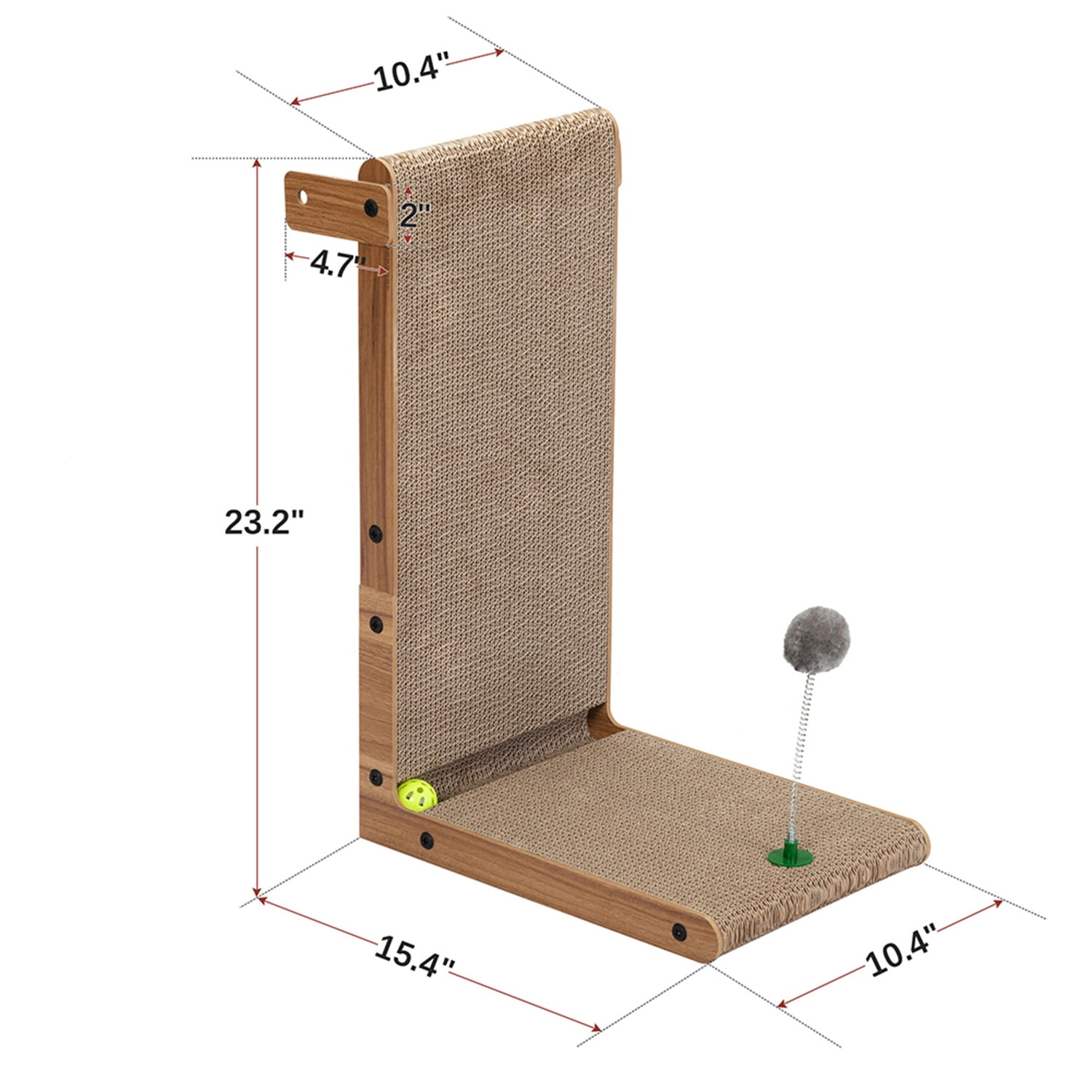 Pefilos Cat Scratching Post Toy Cardboard for Jumbo Adult Cats, Cat Scratcher for Furniture Lounge, Scratch Pad with Catnip, Cat Bed Couch for House, Brown Pefilos Cat Scratching Post Toy Cardboard for Jumbo Adult Cats, Cat Scratcher for Furniture Lounge, Scratch Pad with Catnip, Cat Bed Couch for House, Brown