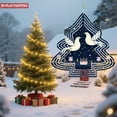 thumbnail image 3 of Intricate Metal Hanging Christmas Tree Wind Spinner - Festive Design with Layered Patterns for Garden & Yard Decor, 3 of 7