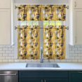 thumbnail image 3 of Kitchen Curtains 36 Inch Short - 3 Panel Set with Cute Cat Paw Pattern, Rod Pocket Window Curtain, 100% Polyester for Pet Lovers Farmhouse, Cafe, Kitchen, Bedroom, Easy Wash, 3 of 6