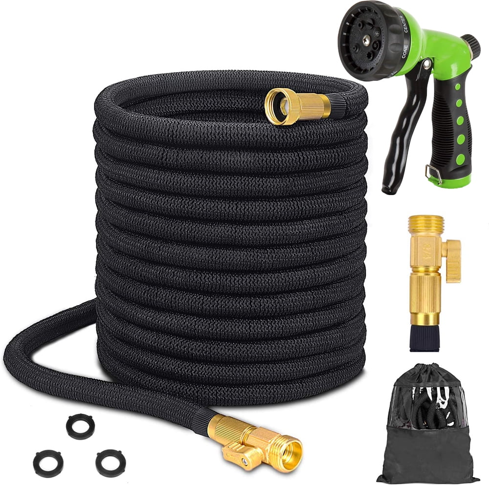 100ft Upgraded Expandable Garden Hose Set, Extra Strength Fabric Triple