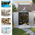 thumbnail image 2 of 8.5' x 5.6' Outdoor Metal Storage Shed, Steel Garden Shed, Tool Storage Shed for Backyard, Patio, Lawn, 2 of 7