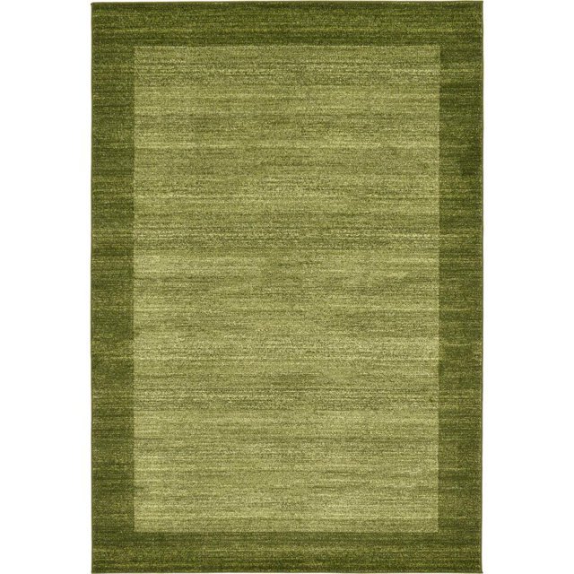 Unique Loom Del Mar Collection Contemporary Transitional Area Rug, 6' x 9', Light Green/Beige