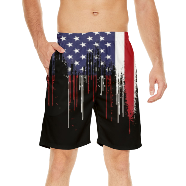 Men's & Big Men's Hybrid Swim Shorts with Pockets,AdultsL