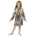 thumbnail image 6 of FORMRS Niños Bathrobe Unisex Hooded Robe Soft Plush Pajamas Sleepwear, Size 7-9T, Watercolor Space, 6 of 7