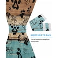 thumbnail image 4 of Aqua Brown Blackout Curtains, French Door Curtains for Door Window, Rustic Farmhouse Dog Paw Vintage Privacy Drapery for Patio/Sidelight Doors, 1 Panel with Tieback, 25 x 40 Inches, 4 of 6