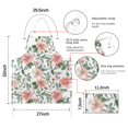 thumbnail image 7 of Pioneer Flower Floral Print Pattern Apron-Garden Aprons for Women with Pockets-Cotton Linen Waterproof Kitchen Cooking Gardening Aprons Adjustable for Kitchen,Cooking,BBQ and Salon 33x27 Inch, 7 of 7