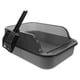 thumbnail image 2 of Caja de arena para gatos con pala, bandeja superior abierta para mascotas, inodoro para mascotas, arenero, arenero para gatos, orinal semicerrado para gatitos, inodoro para conejos, gris oscuro, 2 of 8