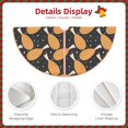 thumbnail image 3 of Xecao Chicken Legs Pattern Christmas Tree Skirt Round Xmas Tree Mat Base Cover for Holiday Home Decorations-30", 3 of 6