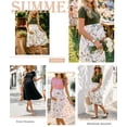 thumbnail image 5 of Women's Short Sleeve Maternity Dress Patchwork Pregnancy Clothes with Pockets, 5 of 6