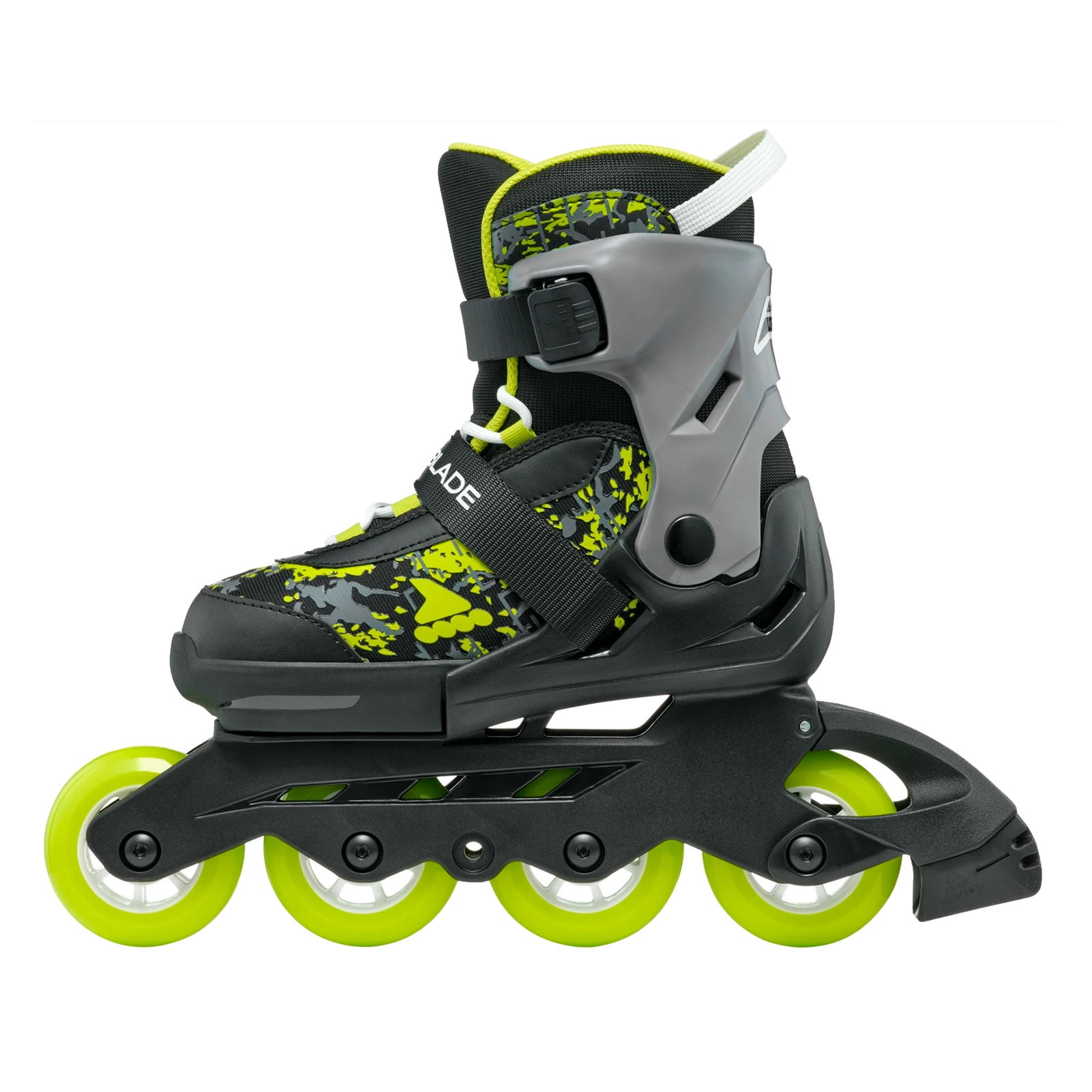 ROLLERBLADE Kids' Microblade SL Black/Lime Skates, Size: 2-5 (86B0751540NG01-2-5)