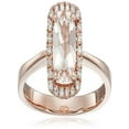 thumbnail image 2 of Limited Time Sale: 1.25 Carat Peach Pink Morganite and Diamond Engagement Ring in 10k Rose Gold, 2 of 2