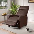 thumbnail image 2 of Vineego Massage Sofa Chair,Adjustable Recliner Home Theater Seating with PU Leather Padded Backrest and Thick Seat Cushion ,Brown, 2 of 8
