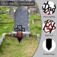 thumbnail image 3 of Metal Cross Grave Markers Memorial Cemetery Garden Stake for Grave Plaque Yard, 12 x 6In, 3 of 8