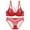 Red, variant on Black_Friday Deal WIZUTIZ Fishnet Lingerie 2pcs Sheer Underwear Corset Thin Sponge Transparent Bra With Large Chest&Small Lace Women's SexyGather And Lift For Breathability Lingerie Bra Set