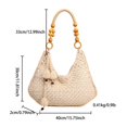 thumbnail image 4 of ibiyuan Womens Crossbody Purse Large Capacity Woven Shoulder Tote Handbag for Women, Casual Beach Commute Everyday Shoulder Purse Gifts For Teen Girls, 4 of 6