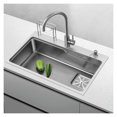 thumbnail image 5 of High Arc Kitchen Faucet, Stainless Steel Brushed Nickel Faucet with Ceramic Cartridge for Easy Hot and Cold Water Control, Solid Brass Construction Ensuring Durability, 5 of 5