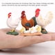 thumbnail image 4 of Juego De Figuras De Pollo De Granja, Colores Vibrantes, 4 Piezas, Compacto, Exquisito, Plástico Suave, Decoración De Gallina De Gallo Simulada Para Jardín Para Navidad, 4 of 8
