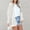 E White, variant on ITSAME Womens Knitted Cardigan, Long Sleeve Fashion Casual Hollowed Out Lightweight Sweater Coat Beige L