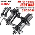 thumbnail image 4 of Nanlio Bicycle Hub X150 6 Pawl 3 Tooth 150 Click 32 28 36 Hole HG SX NX 8 9 10 11 12 Speed Lubrication Noise Mountain Bike Hub, 4 of 10