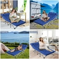 thumbnail image 3 of Folding Camping Cot with Pillow, 75" x 28" Heavy Duty Folding Bed Cot with Carry Bag for Traveling Camp Office, 3 of 9