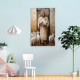 thumbnail image 4 of Jesus Holding The Lamb Wall Art Jesus - Our Faithful Shepherd Vintage Canvas Painting Gifts Canvas Painting Poster Wall Art Decorative Picture Prints Modern Decor 16x24inch(40x60cm), 4 of 6