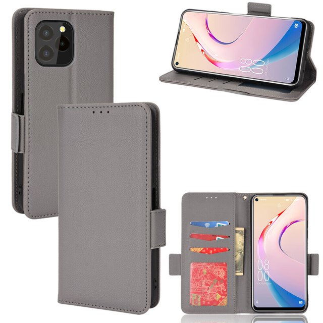Oukitel C21 Pro Case , PU Leather Flip Cover Card Slots Magnetic Closure Wallet Case for Oukitel C21 Pro