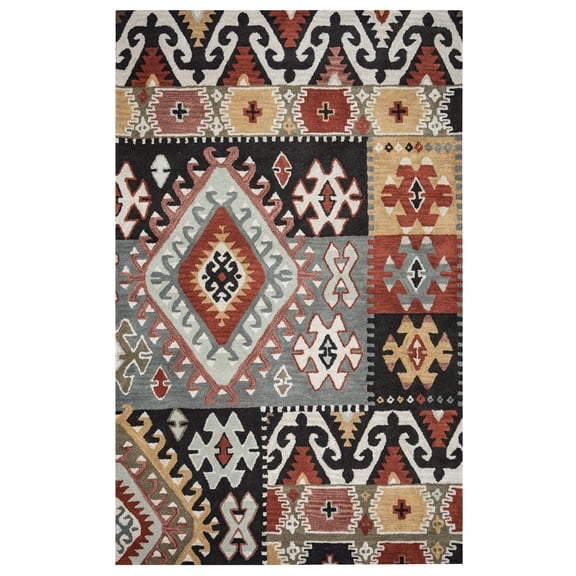 Gatney Rugs Frost Area Rug SU8104 Multi Southwestern Pathwork 3' x 5' Rectangle