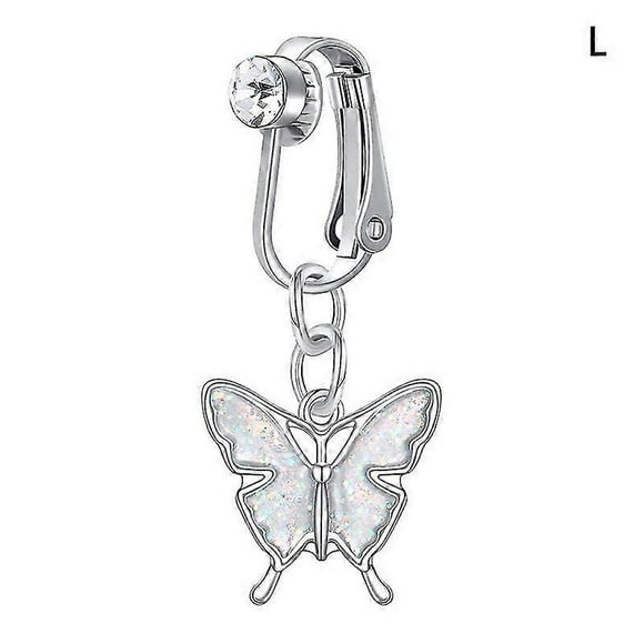 1pc Fake Belly Button Ring Fake Clip On Belly Piercing Non Piercing Navel Ring