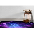 thumbnail image 4 of Floor Rug, Pattern Rug, Purple and Blue Rug, Easy to Clean Rugs, View Rug, Starry Sky Landscape Rug, Entryway Rug, Galaxy Rugs, Printed Rug, 3.9'x5.9' - 120x180 cm, 4 of 9