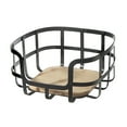 thumbnail image 1 of Metal Fruit Basket With Bamboo Bottom, 1 of 3