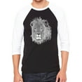 thumbnail image 1 of Men's Raglan Baseball Word Art T-shirt - Lion, 1 of 2
