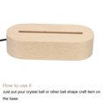 thumbnail image 3 of LED Madera Bola Soporte Exhibición Base 14,5x6x3,5cm Colorido Luz Ovalado USB Interruptor para Cristal Bola Piedra Paquete de 2 Unique Bargains pedestales de exhibición decorativos, 3 of 5