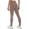 thumbnail image 6 of FNFYFH High Waisted Leggings for Women Soft Opaque Slim Tummy Control Striped Pants for Running Cycling Yoga, 6 of 7