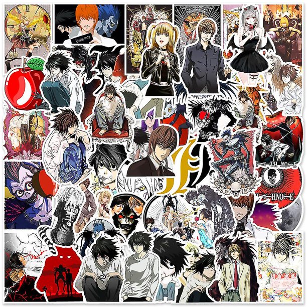 Pegatinas de Death Note de Anime japonés para bicicleta, teléfono, equipaje de viaje, guitarra, portátil, juguete clásico Diy, pegatina para regalo de chico