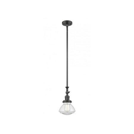 

Oil Rubbed Bronze Tone Mini Pendants 7 Wide Clear Glass Steel/Cast Brass Medium Base LED 1 Light Fixture