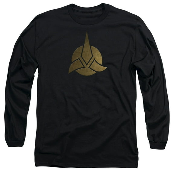 Star Trek Discovery Discovery Triquentra Long Sleeve Adult 18/1 T-Shirt Black