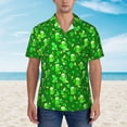 thumbnail image 2 of Logiee St Patrick's Day2 Print Mens Hawaiian Shirts,Loose-Fit Short Sleeve Button Down Tropical Aloha Beach Shirt,Summer Vacation Wedding Tops,3X-Large, 2 of 7