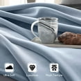 thumbnail image 3 of Soft All-Season Fleece Throw Blanket – Cozy Layering Bed Blanket – Full/Queen Size – Blue, 3 of 7