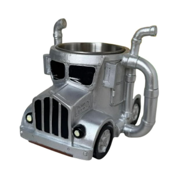 Taza de café para camión semirremolque, taza de café, bebidas calientes o frías, vajilla, contenedor creativo Plata