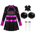 thumbnail image 5 of Uniformes de animadoras para niñas, traje de baile de animadoras, disfraz de animadora, uniforme de animadora escolar con diamantes de imitación, 5 of 5