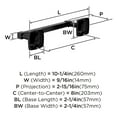 thumbnail image 5 of Amerock Stature Matte Black 8 inch (203mm) Towel Bar, 5 of 7