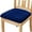 Navy Blue, variant on PiccoCasa 4Pcs Velvet Stretchable Chair Seat Covers, 18"x18" Cream White