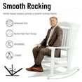 thumbnail image 3 of Outdoor Rocking Chair Set of 2, HDPE Plastic Porch Rocker, White, 3 of 6