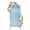 Blue, variant on Light Blue Arch Backdrop Cover 4FT, Modern Abstract Art Ombre Striped Spandex Fitted Stretchy Arch Stand Covers, Round Top Chiara Backdrop Cover for Wedding Party Birthday Baby Shower