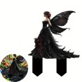 thumbnail image 5 of EWASWON Christmas Black Butterfly Fairy Acrylic Garden Stake - Decorative Outdoor Yard Art for Christmas, Weather-Resistant, 5 of 6