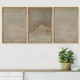 thumbnail image 3 of PixonSign Framed Wall Art Set Grunge Minimal Brown Polygons Graffiti & Street Patterns Abstract Artwork Neutral Minimalism Bohemian Nordic Modern Prints for Home Decor - 24"x36"x3 Panels Natural, 3 of 5