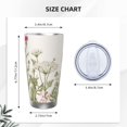 thumbnail image 4 of Uemuo Herbs and Wildflowers Print Travel Coffee Mug ,20oz Double-walled Car Cup ,Stainless Steel Insulated Tumbler Leak-proof Travel Cup Reusable Straw Car Cup-Straw Three-piece Set, 4 of 8