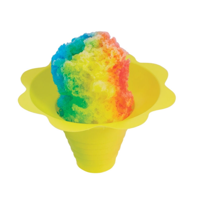 Medium Shaved Ice Sno Cone Flower Cups 250 Count Green 8 OZ 
